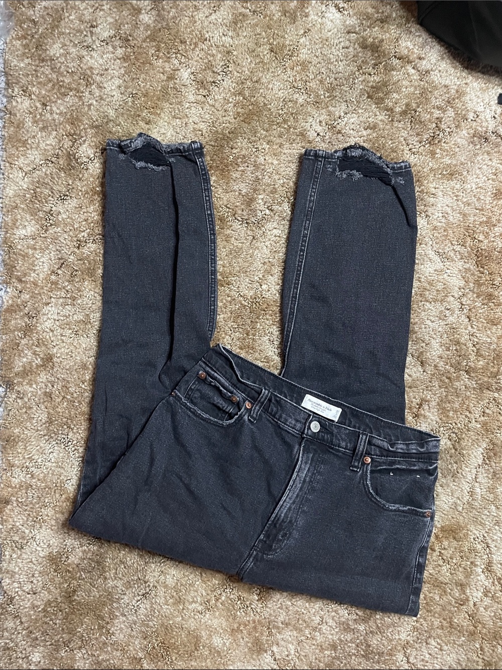 Abercrombie & Fitch Black The Ankle Straight‎ Leg Ultra High Rise Jean Size 29/8